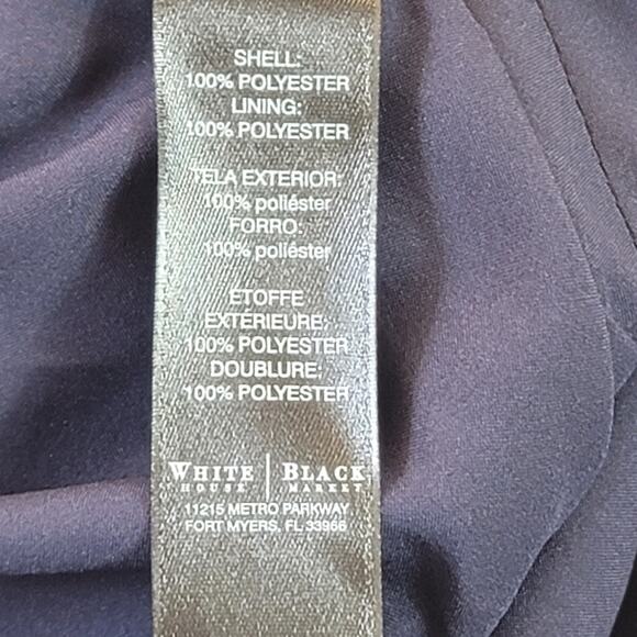 White House Black Market Chiffon Balloon Sleeves Dress Size 10 - Picture 9 of 12